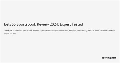 bet365 Sportsbook Review 2024: Expert Tested .